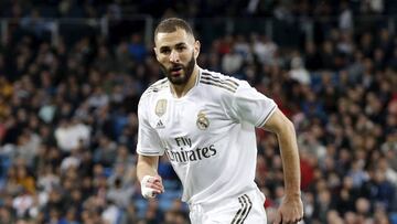 Benzema, en un partido con el Real Madrid.