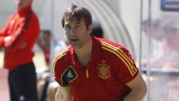 Julen Lopetegui durante un partido de la selección española sub-21.