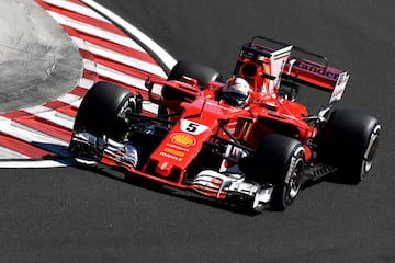 Sebastian Vettel, pole de la clasificación, en el circuito de Hugaroring.