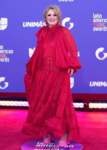 Erika Buenfil durante la alfombra roja de los Latin American Music Awards 2023.

 
  