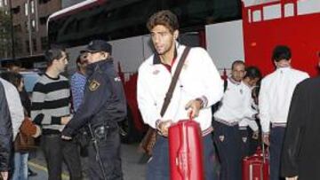 Llegada del Sevilla.
