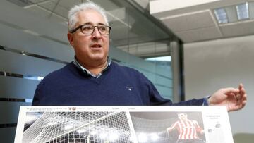 Uribe-Echevarría, con una imagen de un gol del Athletic al Barça en la Copa en 2017.