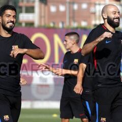 Primera sesión de Valverde con Mascherano y sin Deulofeu