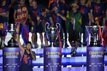 Triplete. Fue la temporada soñada del Barcelona. La comunión entre plantilla, cuerpo técnico y afición era latente y quedó reflejado en el campo y los títulos. Neymar empezó a recordar al mejor Ronaldinho.