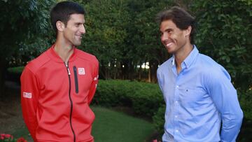 Novak Djokovic y Rafa Nadal.