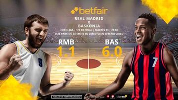 Real Madrid vs. Baskonia: horario, TV, estadísticas, cuadro y pronósticos