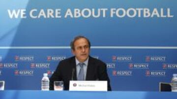 El presidente Michel Platini