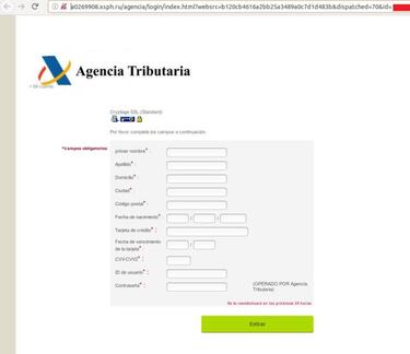 Borra este email de la Agencia Tributaria devolviéndote dinero, es una estafa