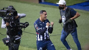Rogelio Funes Mori festeja su gol contra el América en la Final de la Concachampions