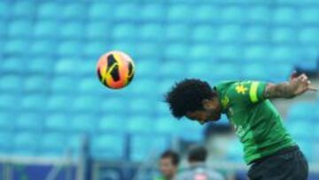 Marcelo durante un entrenamiento con Brasil el 8 de junio en Porto Alegre. 