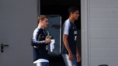 Griezmann y Varane, en la concentraci&oacute;n de Francia.