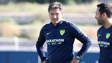 Míchel durante un entrenamiento.