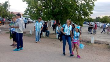 Gran ambiente previo al Argentina vs México