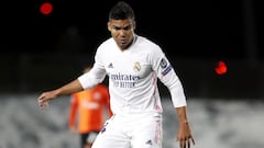 Casemiro, en un partido de Champions con el Real Madrid.