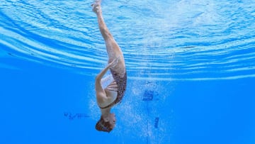 Ona Carbonell en una prueba de nataci&oacute;n sincronizada