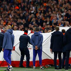 What happened to the Hungary coach during the game against the Netherlands?