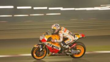 Pedrosa durante los test de Qatar.