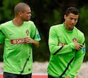 Cristiano y Pepe se entrenan al margen y a menor ritmo