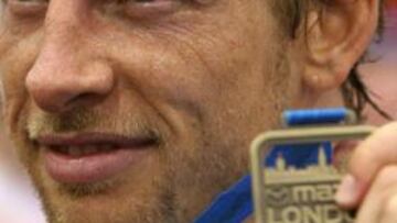 Jenson Button tras el triatlón de Londres