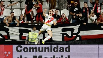 De Frutos celebra su gol ante el Alavés