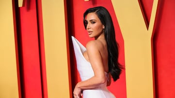 Kim Kardashian arrives at the Vanity Fair Oscar party after the 96th Academy Awards, known as the Oscars, in Beverly Hills, California, U.S., March 10, 2024. REUTERS/Danny Moloshok