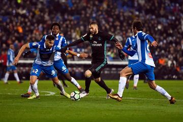 Benzema entre Marc Navarro y Granero.