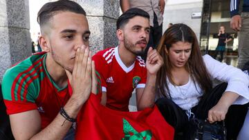 La afición no se creía la derrota de Marruecos.