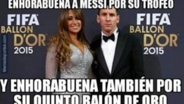 Los mejores memes de la gala del Balón de Oro 2015