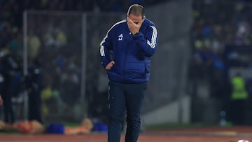 Andre Soares Jardine head coach of America during the 13th round match between Cruz Azul and America as part of the Liga BBVA MX, Torneo Apertura 2025 at Olimpico Universitario Stadium, on October 18, 2025 in Mexico City, Mexico.