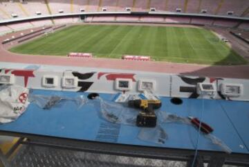 El estadio Sao Paolo del Napoli ha sufrido unas mejoras para el próximo partido.