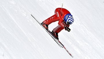 Jan Farrell realiza un descenso durante la Speed Masters 2017 en la estaci&oacute;n de esqu&iacute; francesa de Vars.