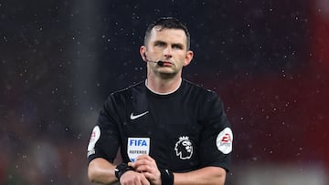 Soccer Football - Premier League - Nottingham Forest v Southampton - The City Ground, Nottingham, Britain - May 8, 2023 Referee Michael Oliver REUTERS/Carl Recine EDITORIAL USE ONLY. No use with unauthorized audio, video, data, fixture lists, club/league logos or 'live' services. Online in-match use limited to 75 images, no video emulation. No use in betting, games or single club /league/player publications.  Please contact your account representative for further details.