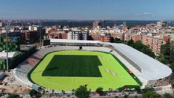 El estadio de Vallehermoso, en una toma a&eacute;rea.