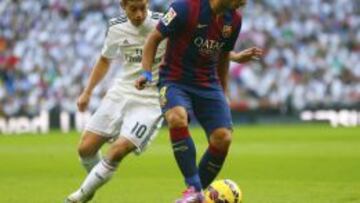 Luis Suárez y James, en el partido del Bernabéu.