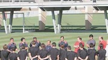 <b>ESTRENO. </b>El Albacete comenzó a trabajar bajo las ódenes de César Ferrando.