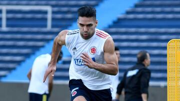 Falcao Garc&iacute;a en un entrenamiento de la Selecci&oacute;n Colombia