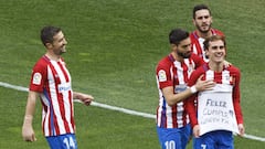 Antoine Griezmann ha felicitado el cumpleaños a su novia Erika Choperena celebrando el primero de los goles que ha anotado ante el Valencia en el Calderón.