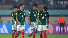  Luis Navarrete, Adrian Ortellao, Isaac Martinez of Mexico during the game Mexico vs Germany, corresponding to Group F of the FIFA U-17 World Cup Indonesia 2023, at Si Jalak Harupat Stadium, on November 12, 2023. 

<br><br>

Luis Navarrete, Adrian Ortellao, Isaac Martinez de Mexico durante el partido Mexico vs Alemania, correspondiente al Grupo F de la Copa Mundial de la FIFA Sub-17 Indonesia 2023, en el Estadio Si Jalak Harupat Stadium, el 12 de Noviembre de 2023.