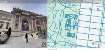 Con el móvil en modo Paisaje puedes ver a la izquierda la vista Street View y a la derecha el mapa de la zona en Google Maps