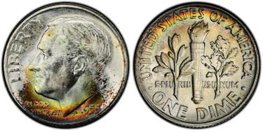 Si tiene alguna de estas monedas de 10 centavos podría recibir una fortuna: descubra los modelos afortunados con miles de dólares