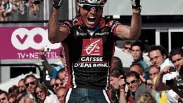 <b>FELICIDAD. </b>Valverde ganó la Lieja y explotó en un grito de alegría.