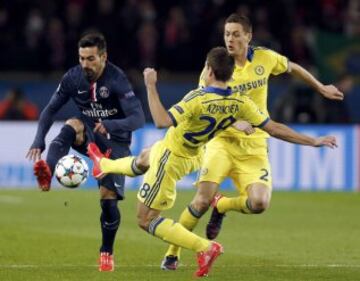 Ezechiel Lavezzi y Cesar Azpilicueta.