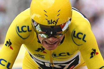 Froome durante la crono del Tour de Francia 2017. 