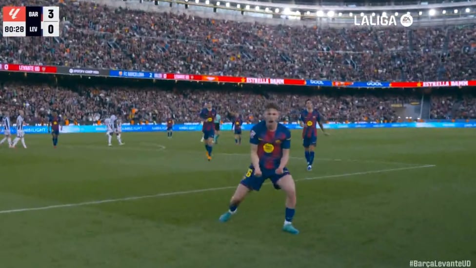 El zambombazo de Fermín con una celebración tremenda: qué locura de gol