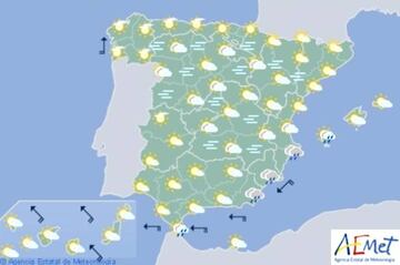 El tiempo el viernes 9 para el Puente de Diciembre 2016