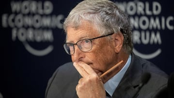 FILE PHOTO: Bill Gates, co-chairman of the Bill & Melinda Gates Foundation, attends a news conference at the World Economic Forum 2022 (WEF) in the Alpine resort of Davos, Switzerland May 25, 2022. REUTERS/Arnd Wiegmann/File Photo