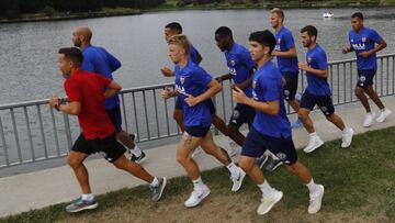 Wass y Soler, en un entrenamiento en Suiza. 