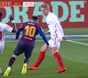 ¿Fue falta?: el polémico penal a Messi que enfureció al Sevilla
