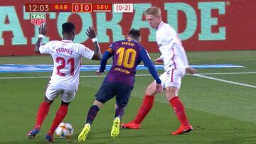 En las redes acusaron a Messi de tirarse en el penalti que inició la remontada