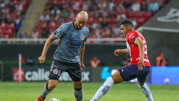 Carlos Gonzalez of Tijuana during the game Guadalajara vs Tijuana, corresponding to Round 05 of the Torneo Apertura 2023 of the Liga BBVA MX, at Akron Stadium, on August 22, 2023.
<br><br>
Carlos Gonzalez de Tijuana durante el partido Guadalajara vs Tijuana, correspondiente a la Jornada 05 del Torneo Apertura 2023 de la Liga BBVA MX, en el Estadio Akron, el 22 de Agosto de 2023.